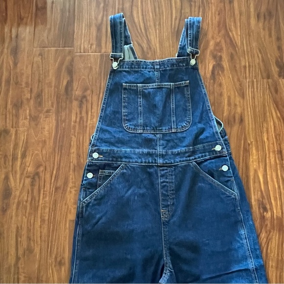 NWOT ASOS Design Baggy Denim Overalls in Dark Wash size 2XS - Picture 3 of 12